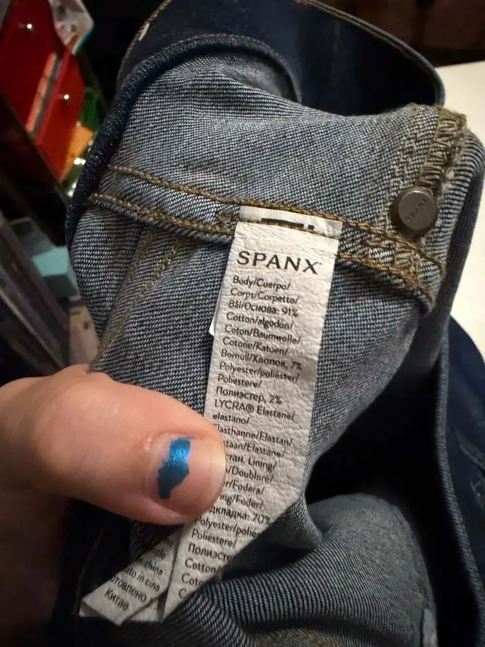 SPANX Women's Midnight Shade Ankle Skinny Jeans Large
